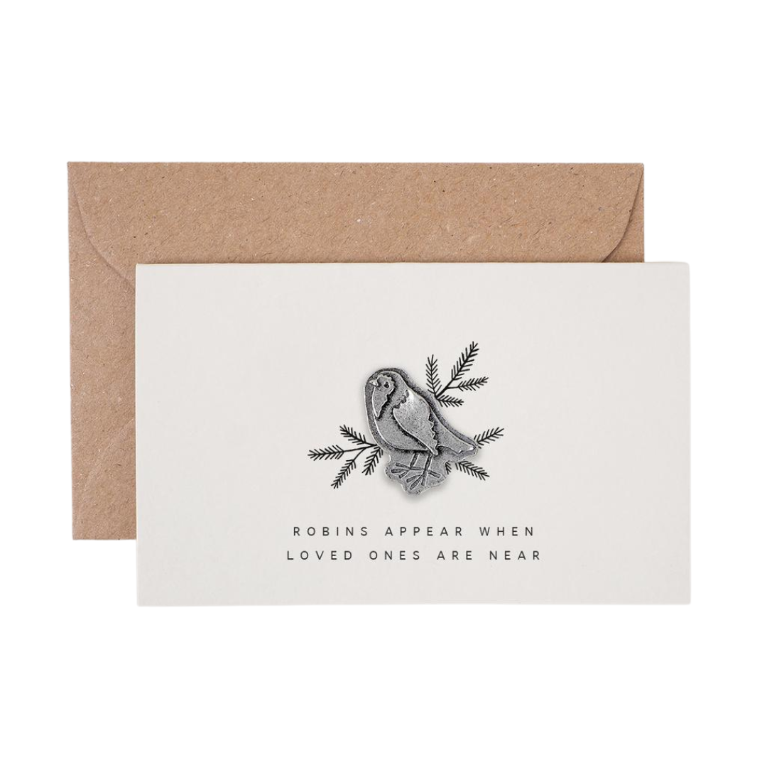 Robins Appear Pewter Token Card