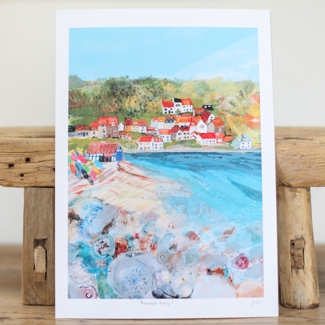 Runswick Bay Art Print | By Jenny Hall