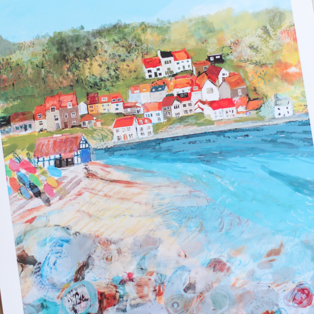 Runswick Bay Art Print | By Jenny Hall