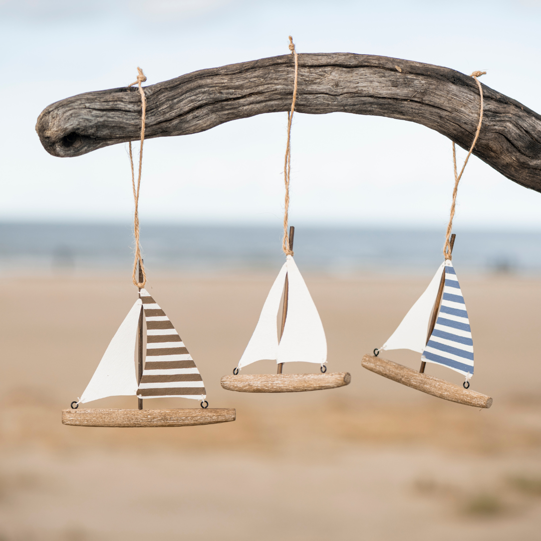Miniature Hanging Sailboat | 3 colours available