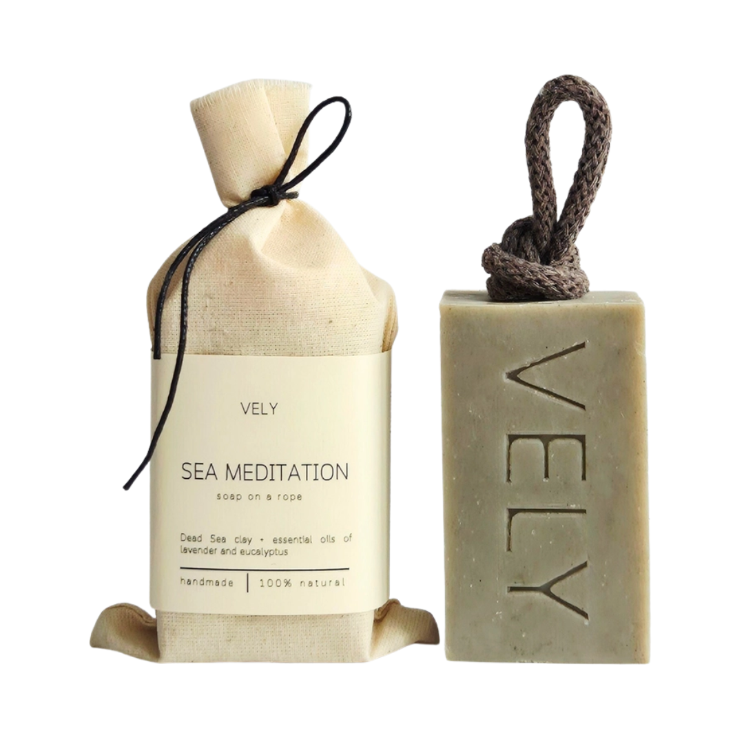 Natural Handmade Soap On A Rope | "Sea Meditation"