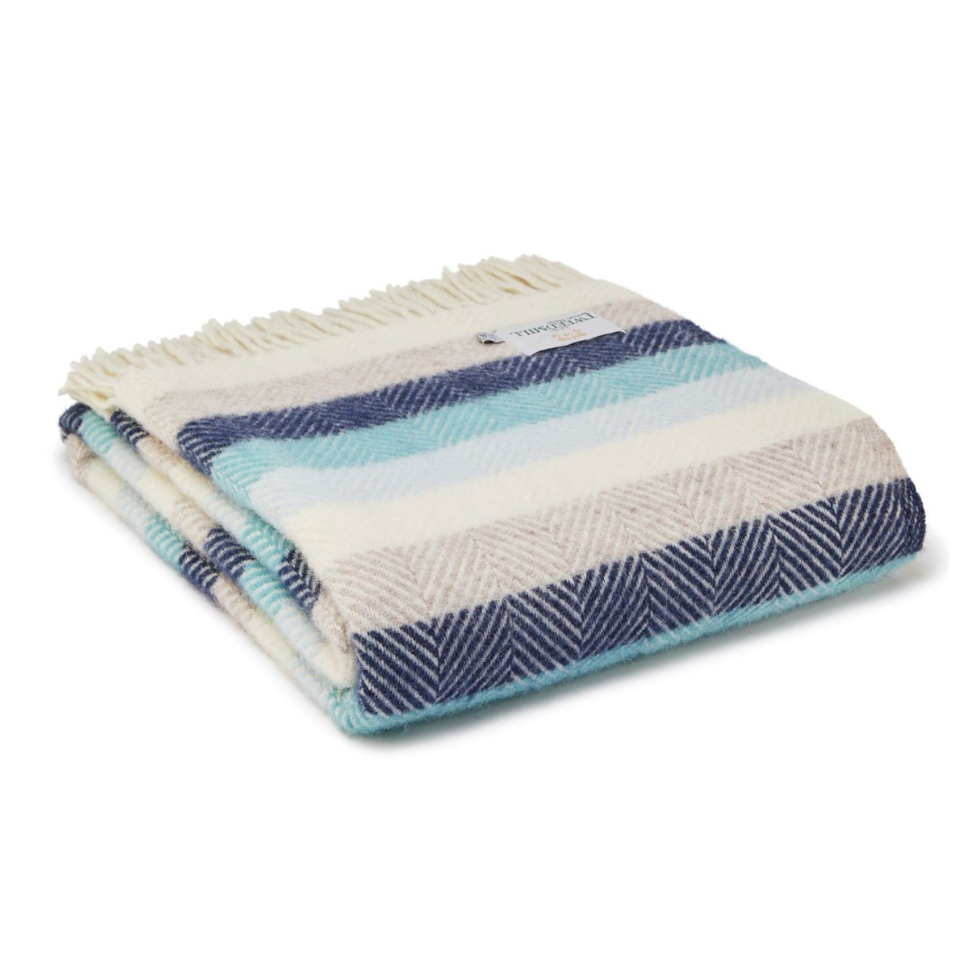 Seashore Stripe Pure New Wool Throw