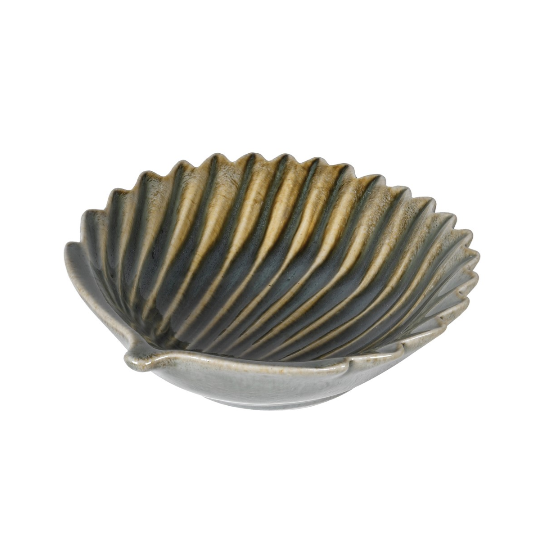 Green Shell Ceramic Soap Dish