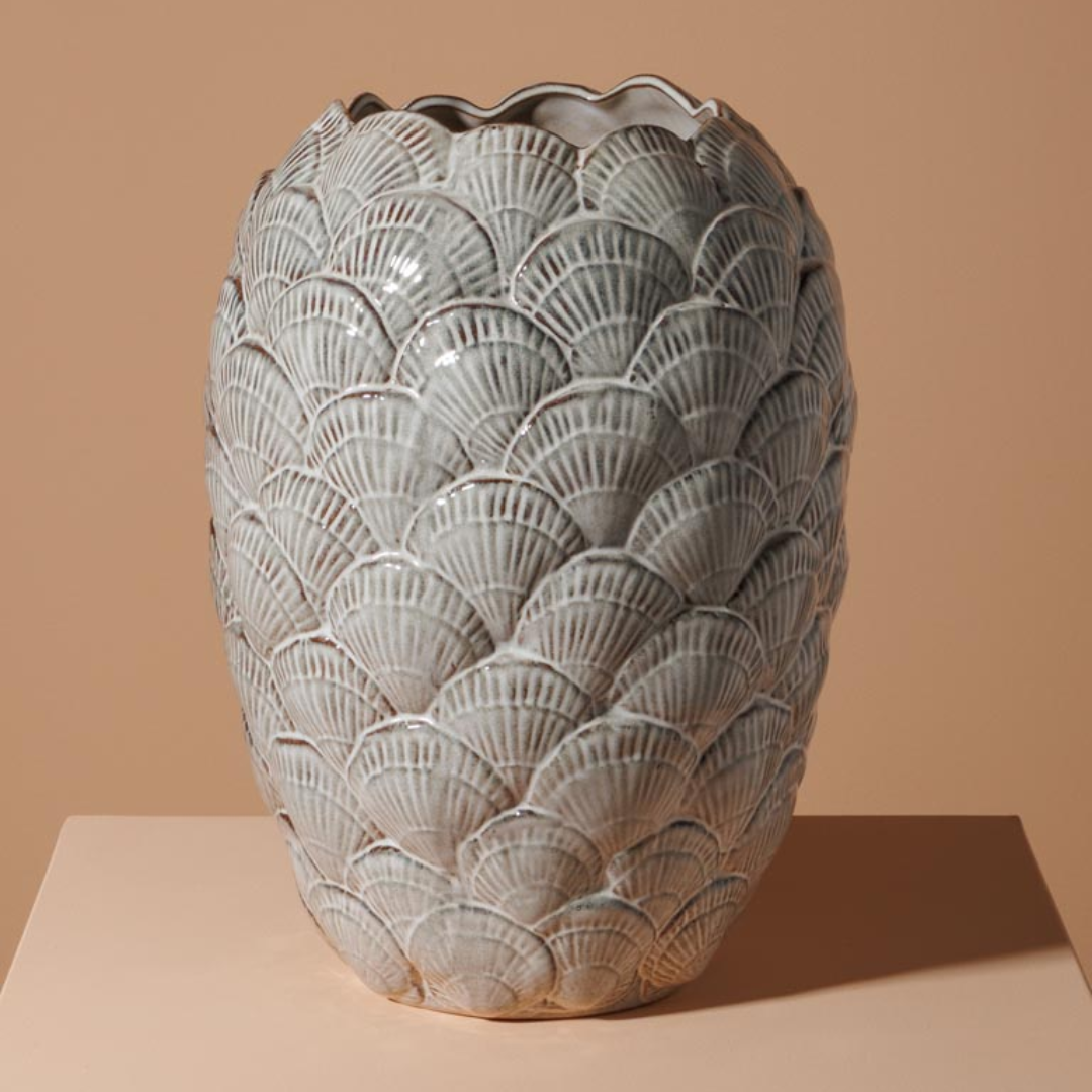 Ceramic Shell Vase Tall