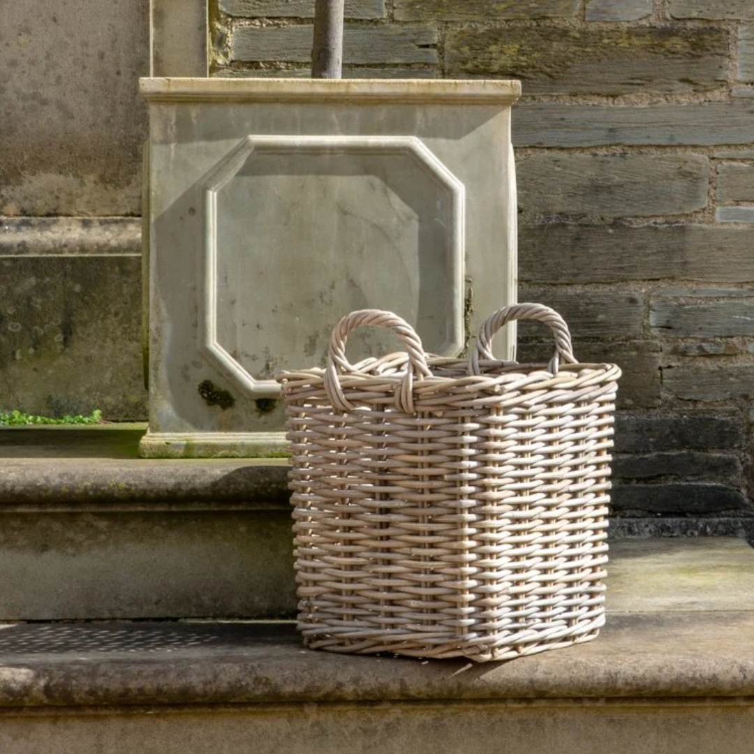 Square Kubu Rattan Log Basket | 3 sizes