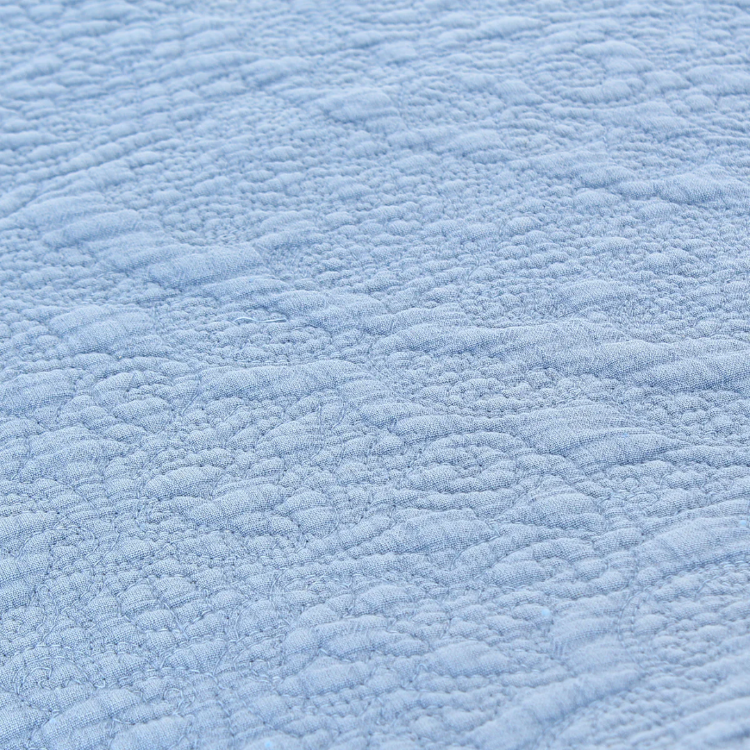 Stonewash Cotton Bedspread | Cornflower Blue