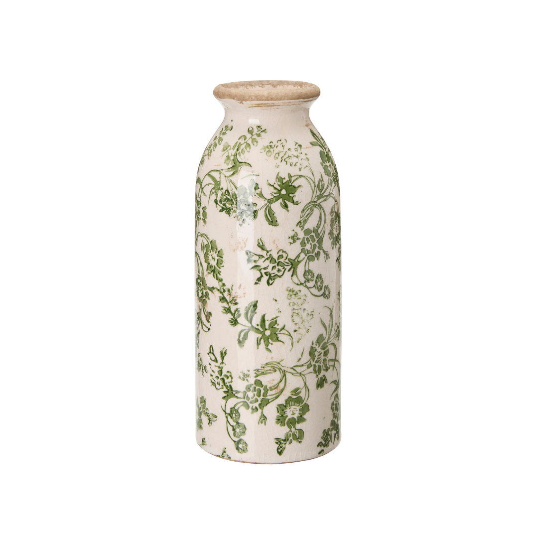 Green Botanical Bottle Vases | 2 Sizes