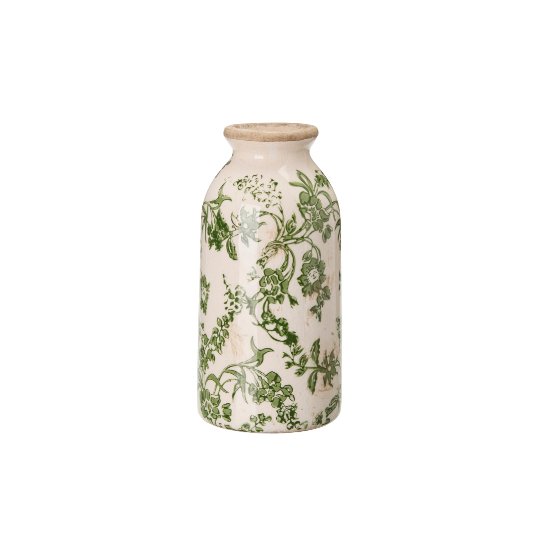 Green Botanical Bottle Vases | 2 Sizes