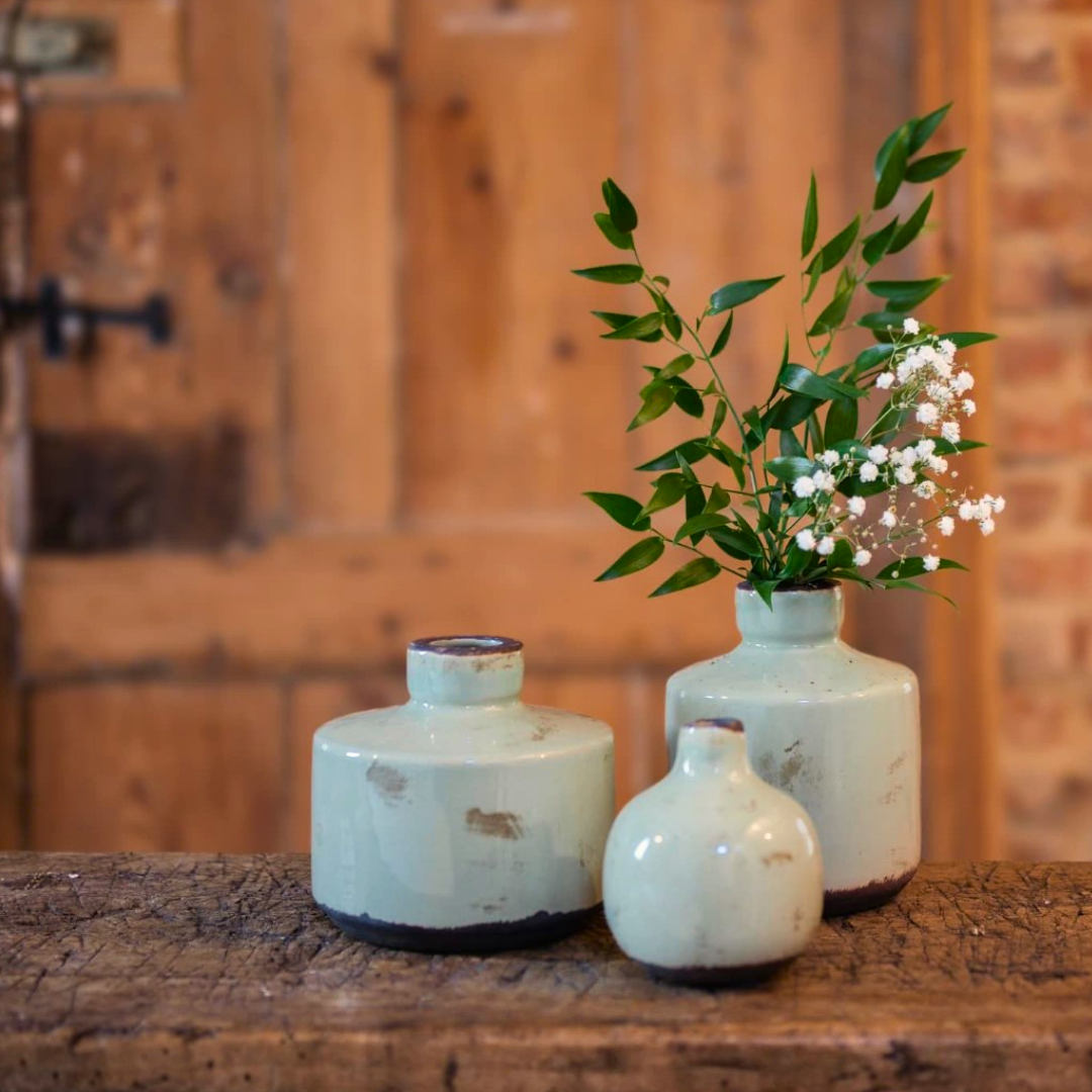 Bottle Vase Verdigris Tall