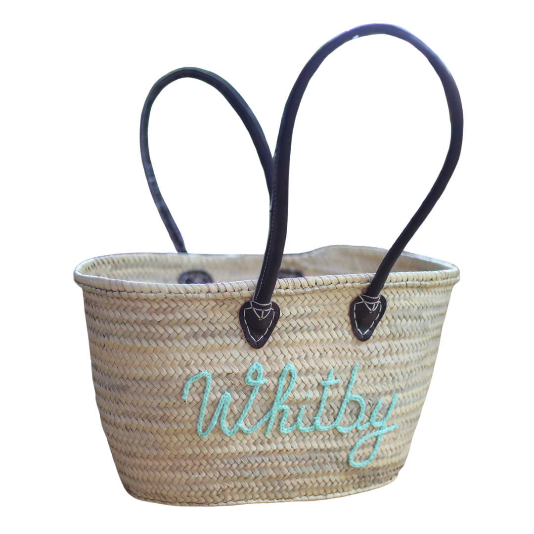 Whitby Beach Bag Leather Handle