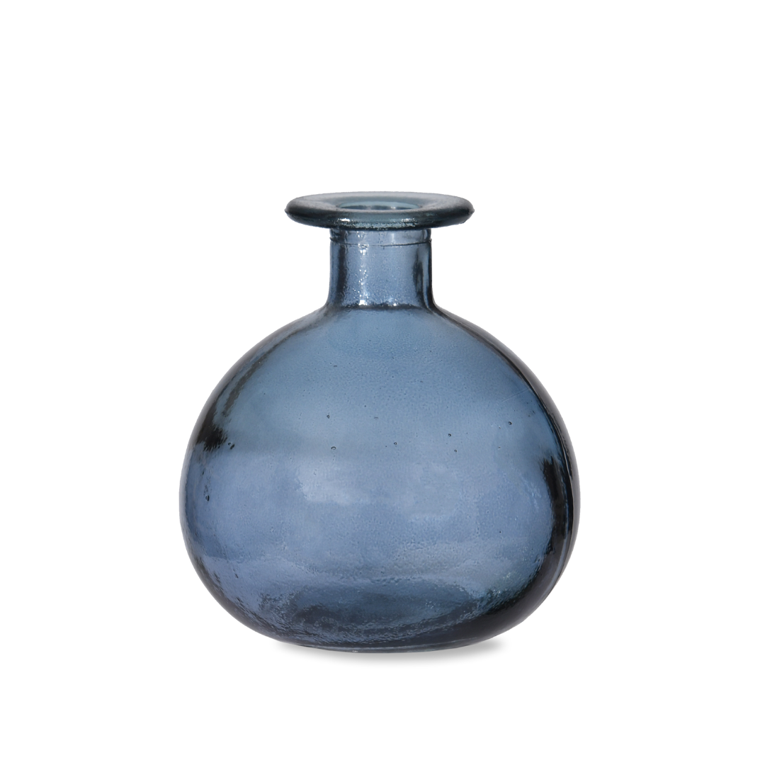 Recycled Glass Bud Vase | Blue