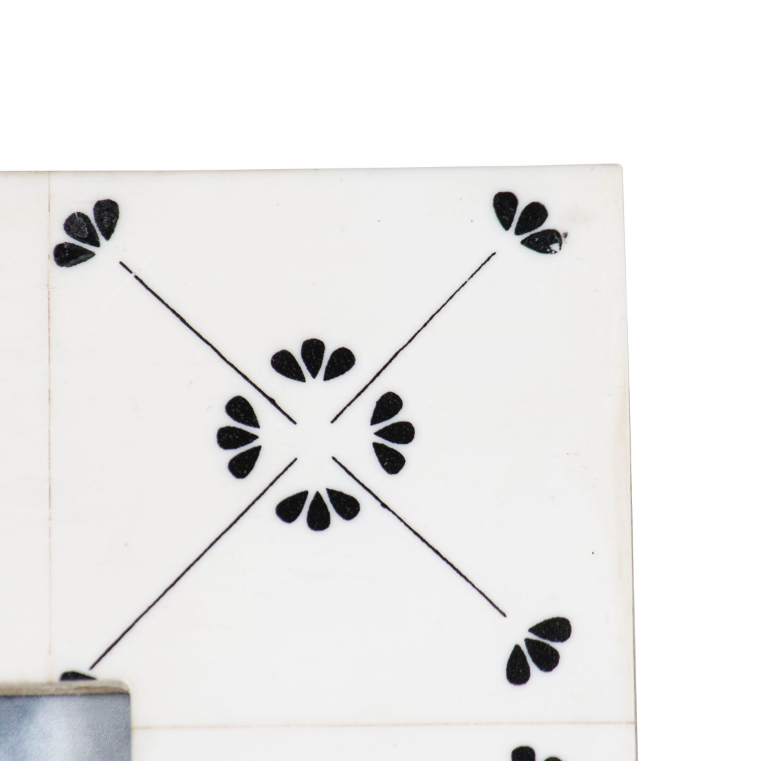 Lily Tile Cream Photo Frame